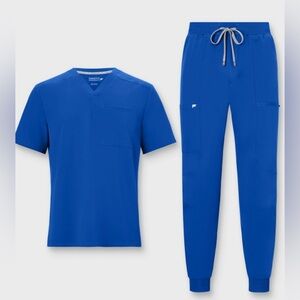 Fabletics Women's Scrub Set in Royal Blue